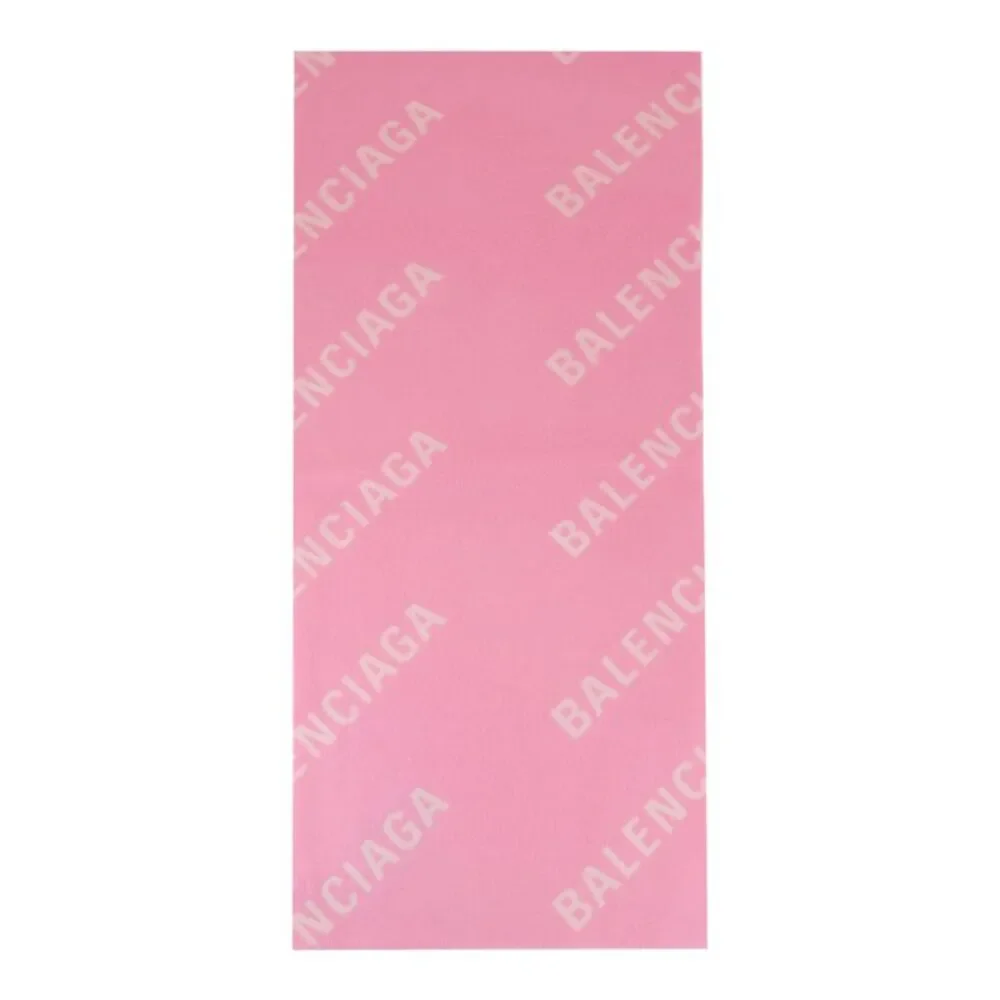 Balenciaga Wool Logo Scarf Multi Womens